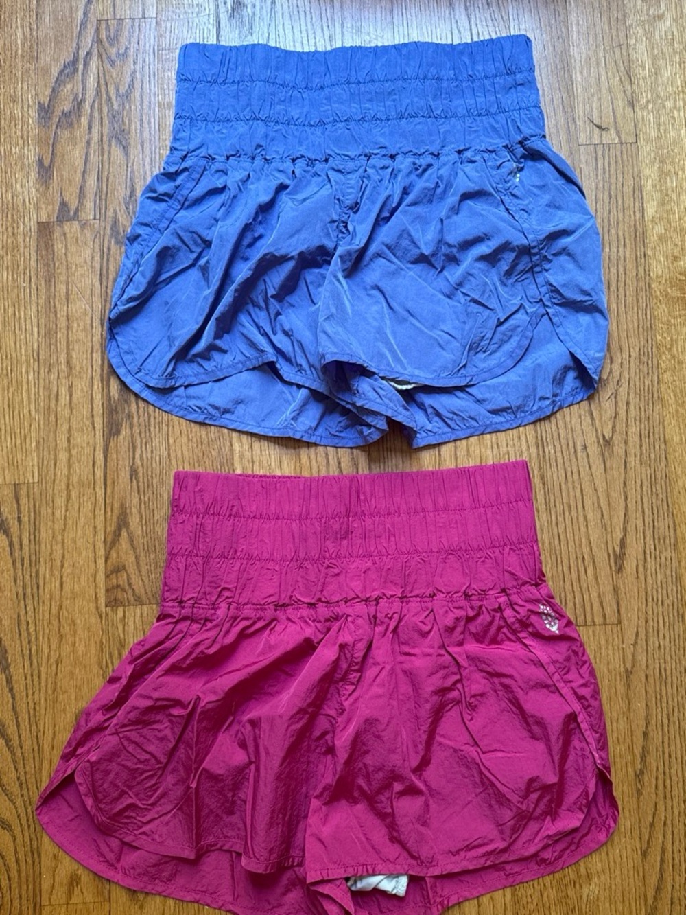 Free People Blue and Pink Athletic Shorts